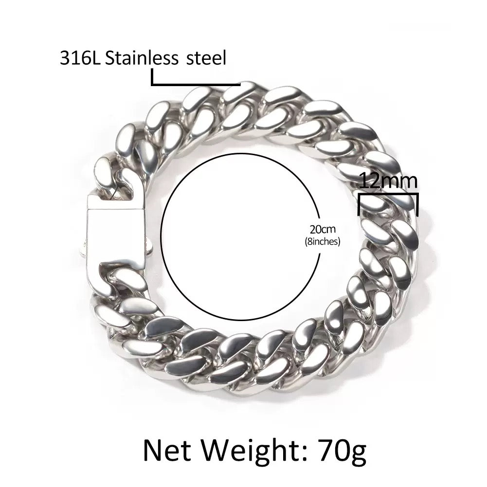 Premium Stainless Steel Cuban Bracelet