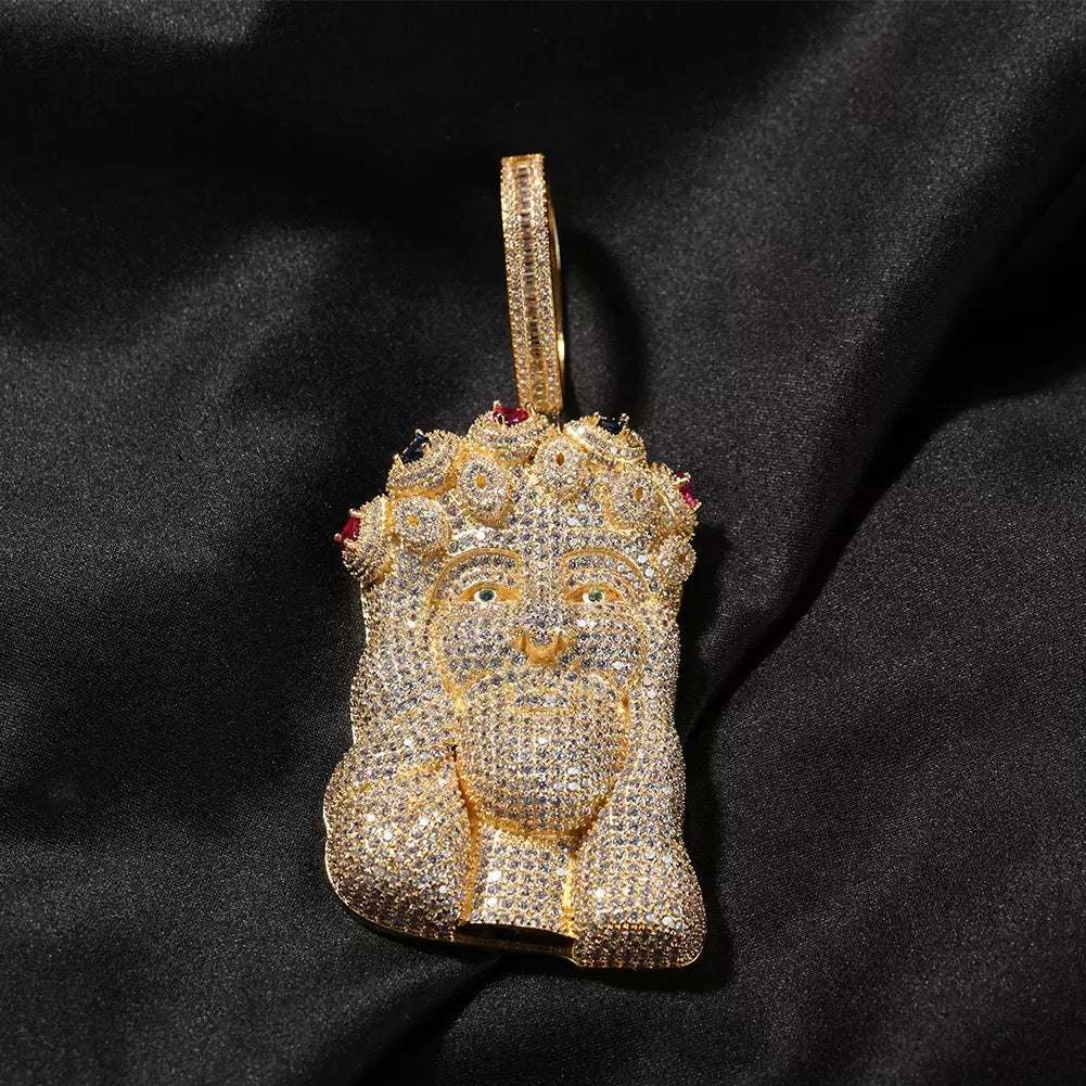 Luxury Iced 3D Jesus piece Pendant Necklace – Hip-Hop Style
