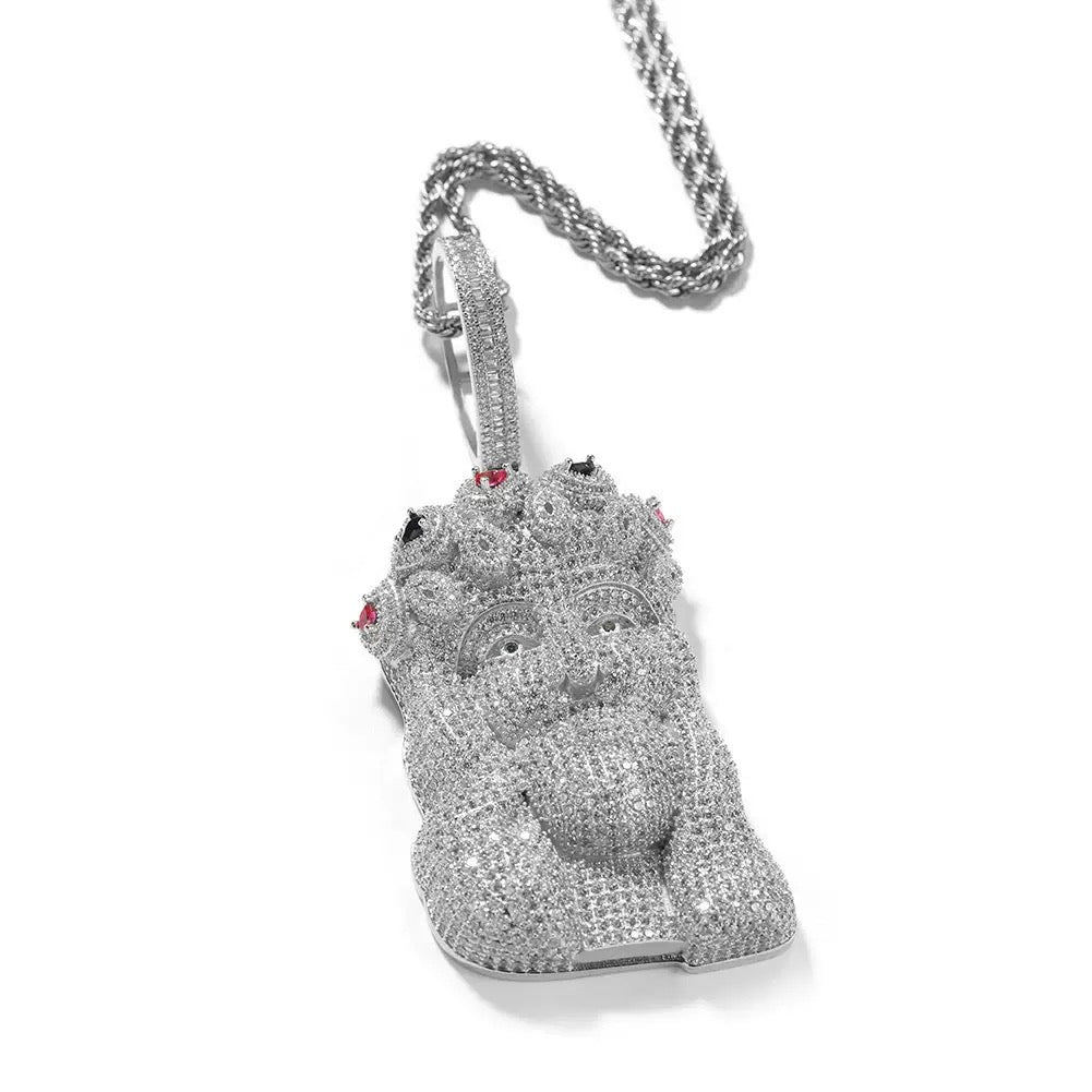Luxury Iced 3D Jesus piece Pendant Necklace – Hip-Hop Style