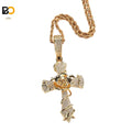 Luxury Iced Cross Pendant Necklace