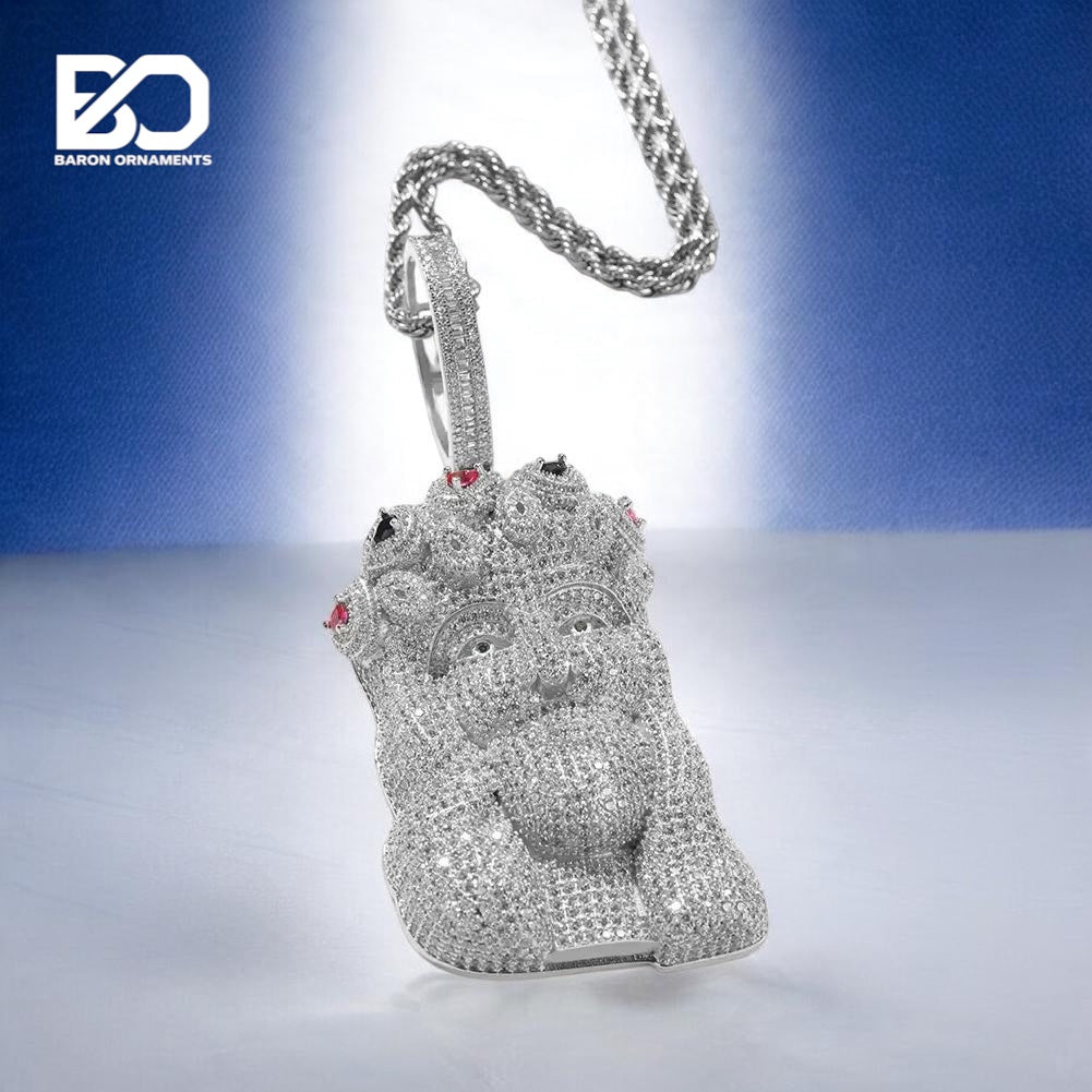 Luxury Iced 3D Jesus piece Pendant Necklace – Hip-Hop Style